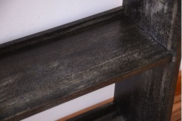 アンティーク家具　アンティーク　古い木製のシンプルな本棚(2)