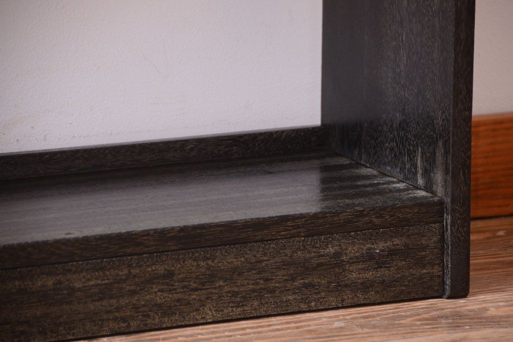 アンティーク家具　アンティーク　古い木製のシンプルな本棚(2)