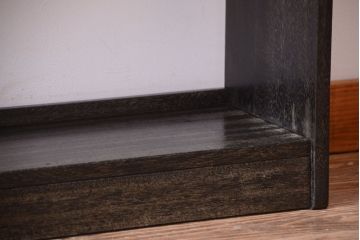 アンティーク家具　アンティーク　古い木製のシンプルな本棚(2)