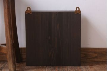 アンティーク家具　和製アンティーク　リメイク　古い木の小さな壁掛けマス目棚(2)