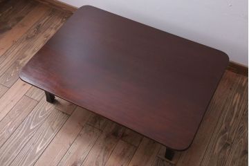 アンティーク家具　和製アンティーク　大ぶり!古い木製角ちゃぶ台(2)