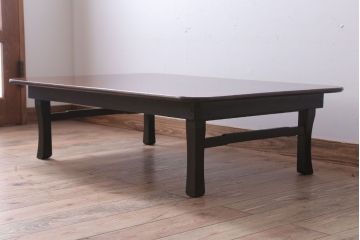 アンティーク家具　和製アンティーク　大ぶり!古い木製角ちゃぶ台(2)