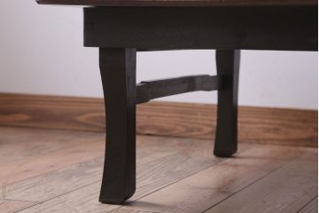 アンティーク家具　和製アンティーク　大ぶり!古い木製角ちゃぶ台(2)