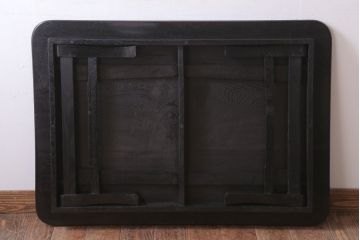 アンティーク家具　和製アンティーク　大ぶり!古い木製角ちゃぶ台(2)