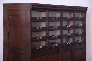 ヴィンテージ家具　イギリスビンテージ　古い木製のシャツケース(引き出し・収納棚)