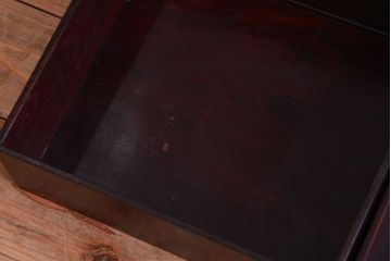 アンティーク家具　和製アンティーク　唐木材のシンプルな飾り棚(茶棚)