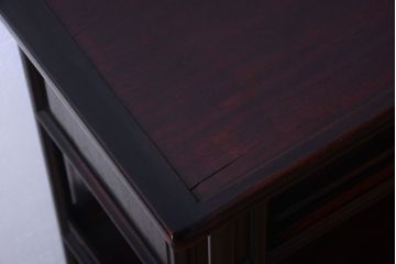 アンティーク家具　和製アンティーク　唐木材のシンプルな飾り棚(茶棚)