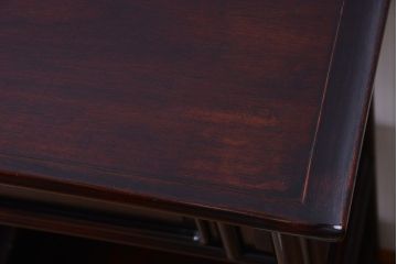アンティーク家具　和製アンティーク　唐木材のシンプルな飾り棚(茶棚)