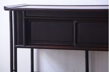 アンティーク家具　和製アンティーク　唐木材のシンプルな飾り棚(茶棚)