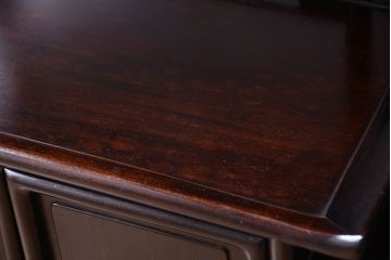 アンティーク家具　和製アンティーク　唐木材のシンプルな飾り棚(茶棚)