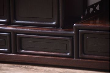 アンティーク家具　和製アンティーク　唐木材のシンプルな飾り棚(茶棚)