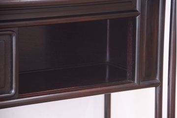 アンティーク家具　和製アンティーク　唐木材のシンプルな飾り棚(茶棚)