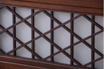 和製アンティーク　菱組子が素晴らしいガラス戸4枚セット