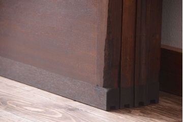 和製アンティーク　菱組子が素晴らしいガラス戸4枚セット