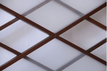 和製アンティーク　菱組子が素晴らしいガラス戸4枚セット