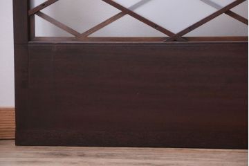 和製アンティーク　菱組子が素晴らしいガラス戸4枚セット