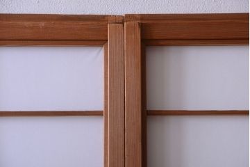 中古　直ガラス障子戸　4枚セット(雪見障子戸、引き戸、擦り上げ障子戸、擦上障子戸)(3)
