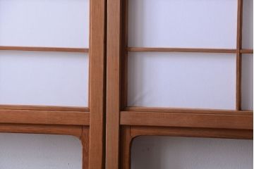 中古　直ガラス障子戸　4枚セット(雪見障子戸、引き戸、擦り上げ障子戸、擦上障子戸)(3)