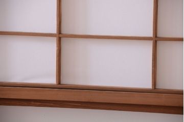 中古　直ガラス障子戸　4枚セット(雪見障子戸、引き戸、擦り上げ障子戸、擦上障子戸)(3)