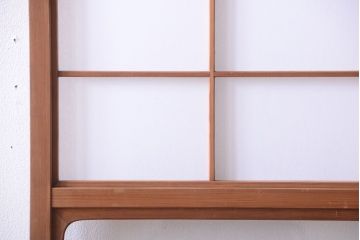 中古　直ガラス障子戸2枚セット(雪見障子戸、引き戸、擦り上げ障子戸、擦上障子戸)(2)