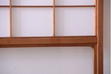 中古　直ガラス障子戸2枚セット(雪見障子戸、引き戸、擦り上げ障子戸、擦上障子戸)(2)
