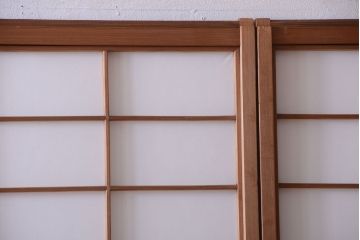 中古　直ガラス障子戸4枚セット(雪見障子戸、引き戸、擦り上げ障子戸、擦上障子戸)(2)