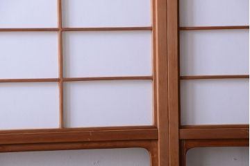 中古　直ガラス障子戸4枚セット(雪見障子戸、引き戸、擦り上げ障子戸、擦上障子戸)(2)