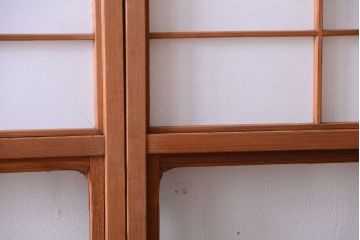 中古　直ガラス障子戸4枚セット(雪見障子戸、引き戸、擦り上げ障子戸、擦上障子戸)(2)