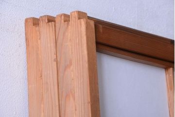 中古　直ガラス障子戸4枚セット(雪見障子戸、引き戸、擦り上げ障子戸、擦上障子戸)(2)