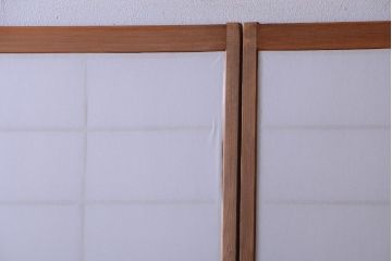 中古　直ガラス障子戸4枚セット(雪見障子戸、引き戸、擦り上げ障子戸、擦上障子戸)(2)