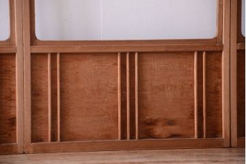 中古　直ガラス障子戸4枚セット(雪見障子戸、引き戸、擦り上げ障子戸、擦上障子戸)(2)