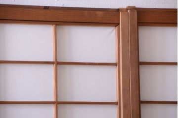 中古　直ガラス障子戸4枚セット(雪見障子戸、引き戸、擦り上げ障子戸、擦上障子戸)(1)