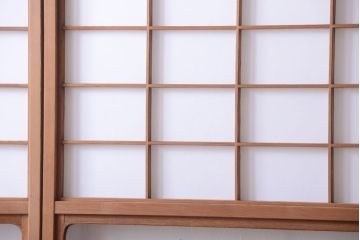 中古　直ガラス障子戸4枚セット(雪見障子戸、引き戸、擦り上げ障子戸、擦上障子戸)(1)