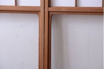中古　直ガラス障子戸4枚セット(雪見障子戸、引き戸、擦り上げ障子戸、擦上障子戸)(1)