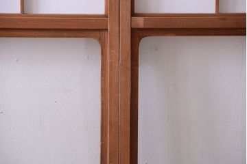 中古　直ガラス障子戸4枚セット(雪見障子戸、引き戸、擦り上げ障子戸、擦上障子戸)(1)