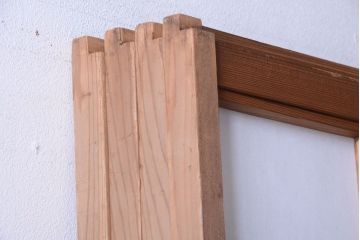 中古　直ガラス障子戸4枚セット(雪見障子戸、引き戸、擦り上げ障子戸、擦上障子戸)(1)