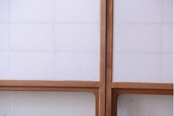 中古　直ガラス障子戸4枚セット(雪見障子戸、引き戸、擦り上げ障子戸、擦上障子戸)(1)
