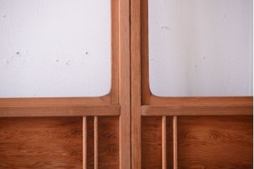 中古　直ガラス障子戸4枚セット(雪見障子戸、引き戸、擦り上げ障子戸、擦上障子戸)(1)