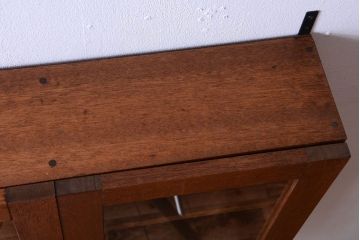 アンティーク家具　アンティーク　古い木のシンプルな壁掛け戸棚