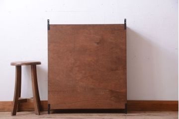 アンティーク家具　アンティーク　古い木のシンプルな壁掛け戸棚