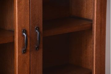 アンティーク家具　アンティーク　3つ扉の壁掛けキャビネット(収納棚)(1)