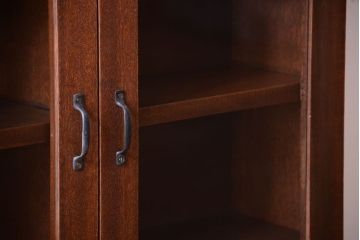 アンティーク家具　アンティーク　3つ扉の壁掛けキャビネット(収納棚)(2)