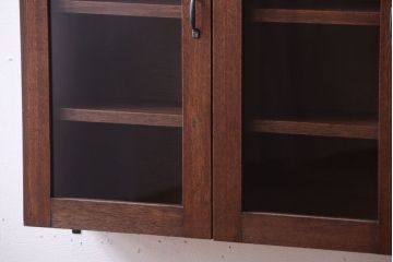 アンティーク家具　アンティーク　3つ扉の壁掛けキャビネット(収納棚)(2)