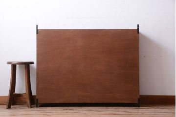 アンティーク家具　アンティーク　3つ扉の壁掛けキャビネット(収納棚)(2)