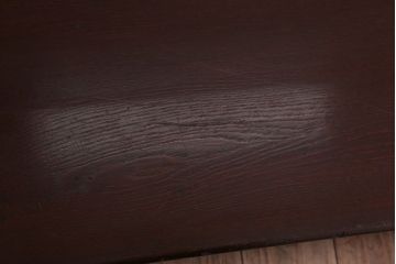 アンティーク家具　和製アンティーク　古い木製の大ぶりな角ちゃぶ台(1)