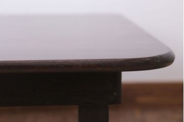 アンティーク家具　和製アンティーク　古い木製の大ぶりな角ちゃぶ台(1)