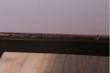 アンティーク家具　和製アンティーク　古い木製の大ぶりな角ちゃぶ台(1)