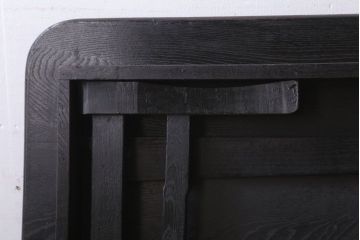 アンティーク家具　和製アンティーク　古い木製の大ぶりな角ちゃぶ台(1)