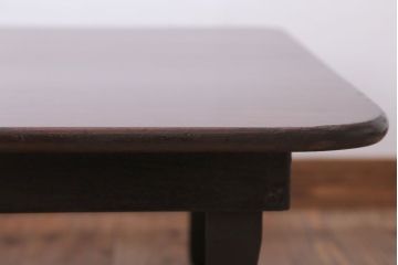 アンティーク家具　和製アンティーク　古い木製の大ぶりな角ちゃぶ台(2)