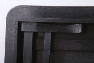 アンティーク家具　和製アンティーク　古い木製の大ぶりな角ちゃぶ台(2)